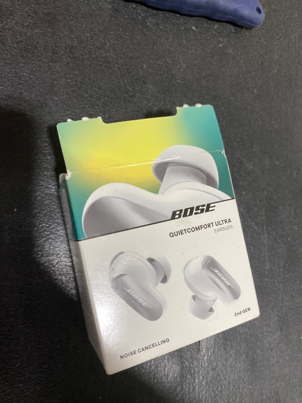 Photo 1 of Bose QuietComfort Ultra Earbuds (2nd Gen) - Wireless Noise Cancelling Earbuds with Mic, Immersive Audio, USB-C Charging, Up to 6 Hours Battery, IPX4 Rating, White Smoke