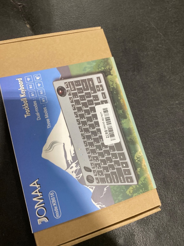 Photo 1 of Three Modes Backlit Wireless Trackball Keyboard, 78 Keys, 800-1600 CPI Adjustable,Ergonomic, rechargeable, silent Bluetooth 5.4/2.4G/Wired, for Windows/Mac/iOS/Android/TV box/HTPC/pc/Remote Controller