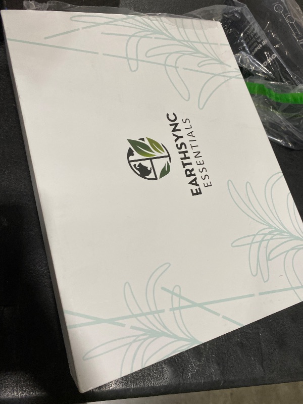 Photo 1 of Earthsync Essentials Bare Earth Grounding Sheets Queen Size | Woven 10% Silver Fiber, Soft 400TC Cotton Earthing Sheets | 15ft Cord, Outlet Tester, Conductivity Pen & Silk Eye Mask (White)