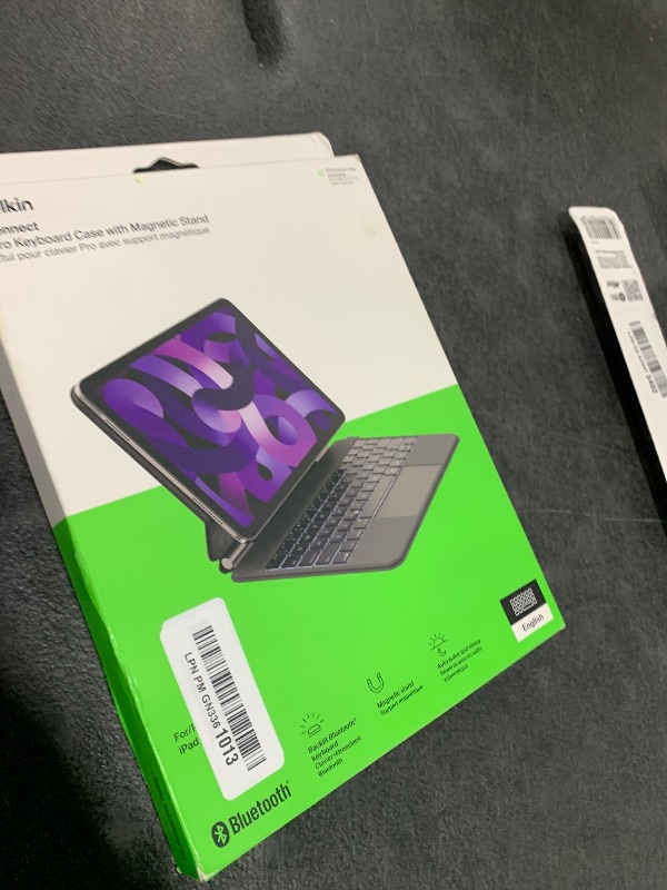 Photo 1 of Belkin Pro Keyboard Case w/Magnetic Stand, Backlit Bluetooth Keyboard, Multi-Gesture Controls, Magnetic Apple Pencil Storage Compatibility, & Multimedia Keys for iPad Pro 11" (M4/M5) - Black