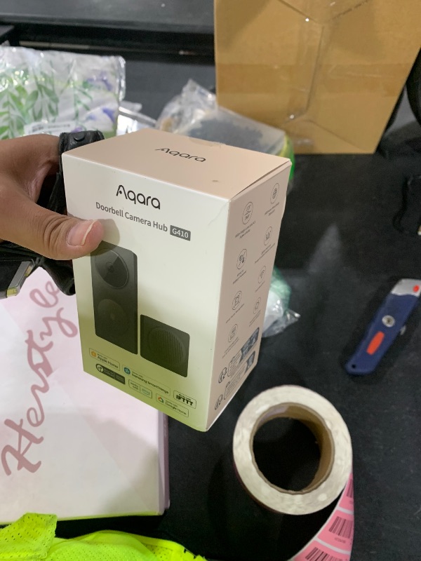 Photo 1 of Aqara Smart Doorbell Camera G410 with Chime, 2K, HomeKit Secure Video, 2-Way Audio, Built-in Matter Hub, Wireless/Wired, Supports Apple Home, Alexa, Google, Home Assistant, 2.4G/5GHz Wi-Fi, Black