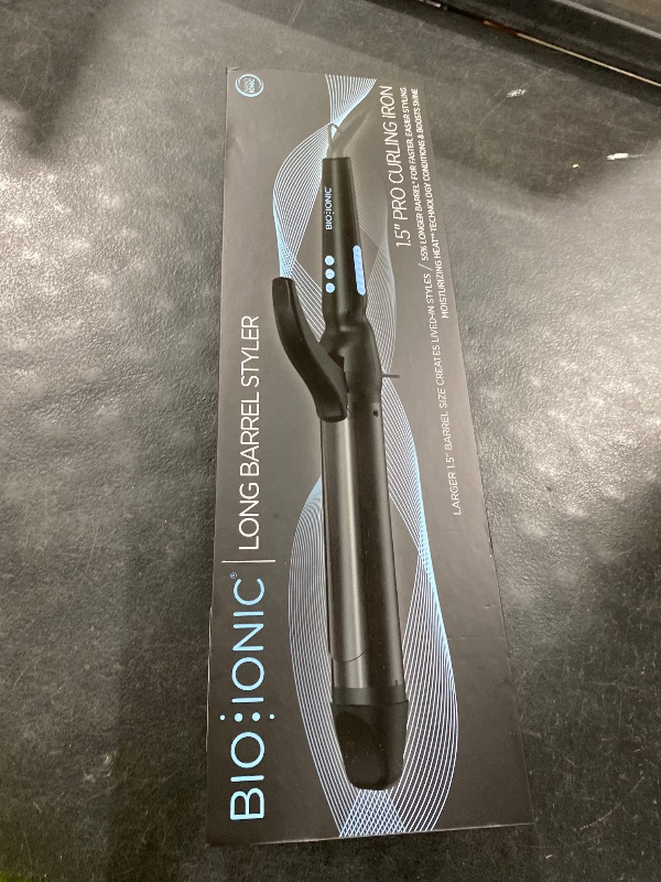 Photo 1 of Bio Ionic Long Barrel Styler, 1.5 inch Extended Curling Iron with Moisture Heat Technology & NanoIonic MX, Versatile Curling Wand with Longer Barrel Best for Soft Curls