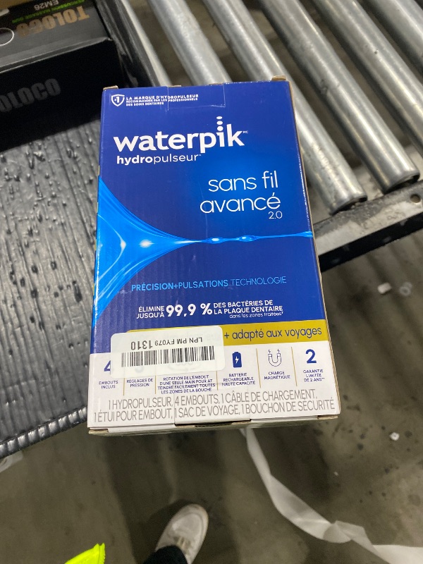 Photo 1 of Waterpik Cordless Advanced 2.0 Water Flosser For Teeth, Gums, Braces, Dental Care With Travel Bag and 4 Tips, ADA Accepted, Rechargeable, Portable, and Waterproof, White WP-580, Packaging May Vary