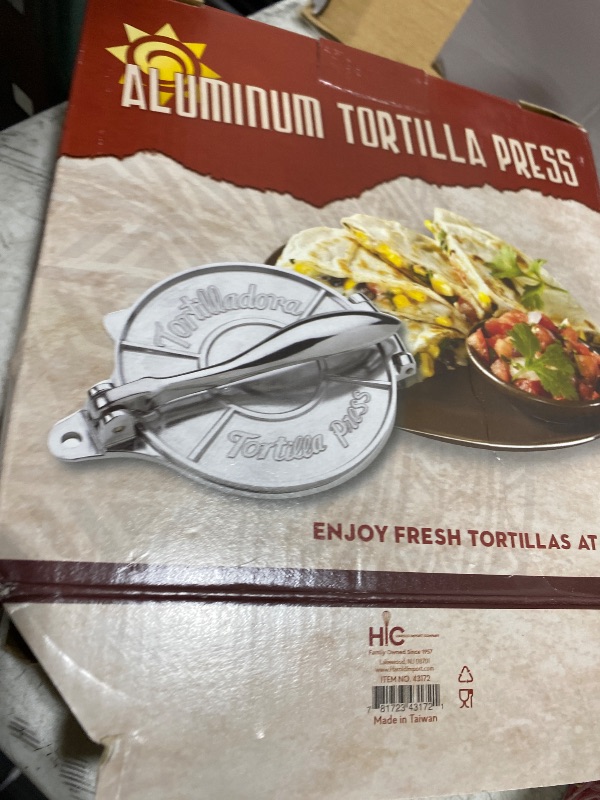 Photo 1 of Aluminum Tortilla Press, Silver,Gray