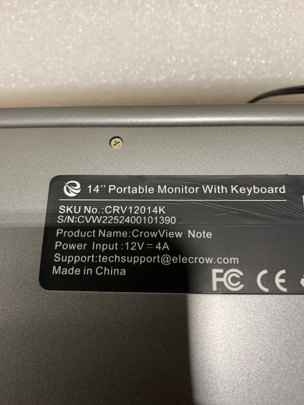 Photo 1 of FOR PARTS ONLY ******* ELECROW Portable Monitor with Keyboard, 14 Inch Lapdock Display with Built-in Battery & RPi5 Adapter, 1080P FHD IPS USB C Computer Monitors Compatible with Raspberry Pi, PC, Phone, Mac, Game Console