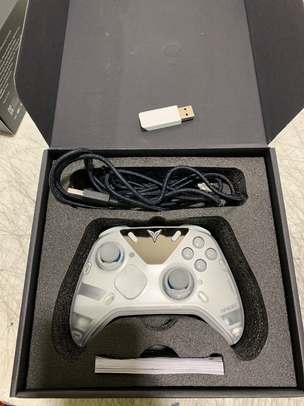 Photo 1 of FLYDIGI Apex 5 PC Controller, Forceflex Joystick 2.0, ForceAdapt Triggers, 3ms Ultra-Low Latency, RGB Light Bar, Full-Color LCD Display,1500mAh Battery PC/NS/Android/TV
