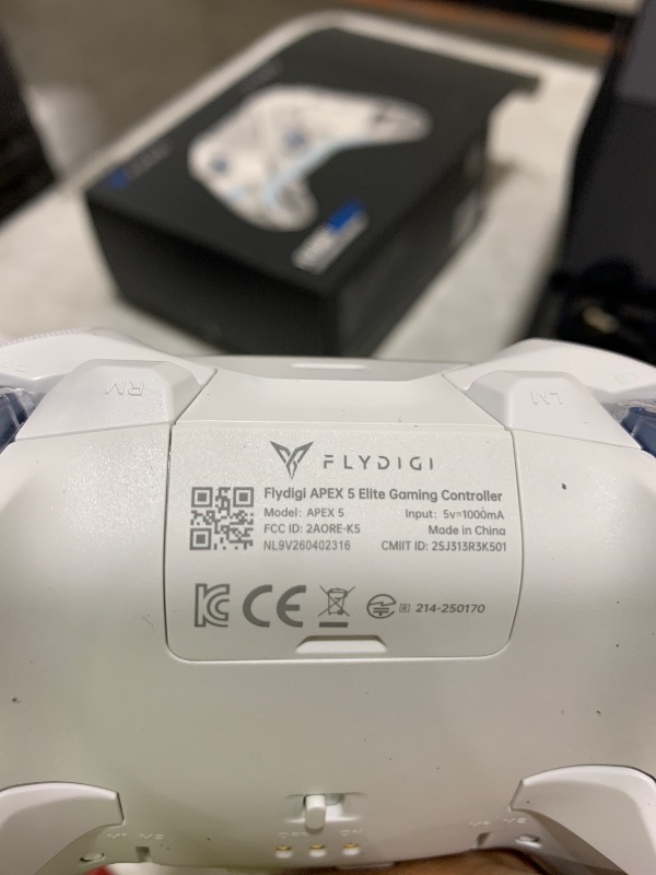 Photo 1 of FLYDIGI Apex 5 PC Controller, Forceflex Joystick 2.0, ForceAdapt Triggers, 3ms Ultra-Low Latency, RGB Light Bar, Full-Color LCD Display,1500mAh Battery PC/NS/Android/TV
