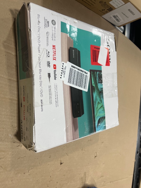 Photo 1 of Sony BDP-BX370 Streaming Blu-ray DVD Player with built-in Wi-Fi, Dolby Digital TrueHD/DTS and upscaling, with included HDMI cable