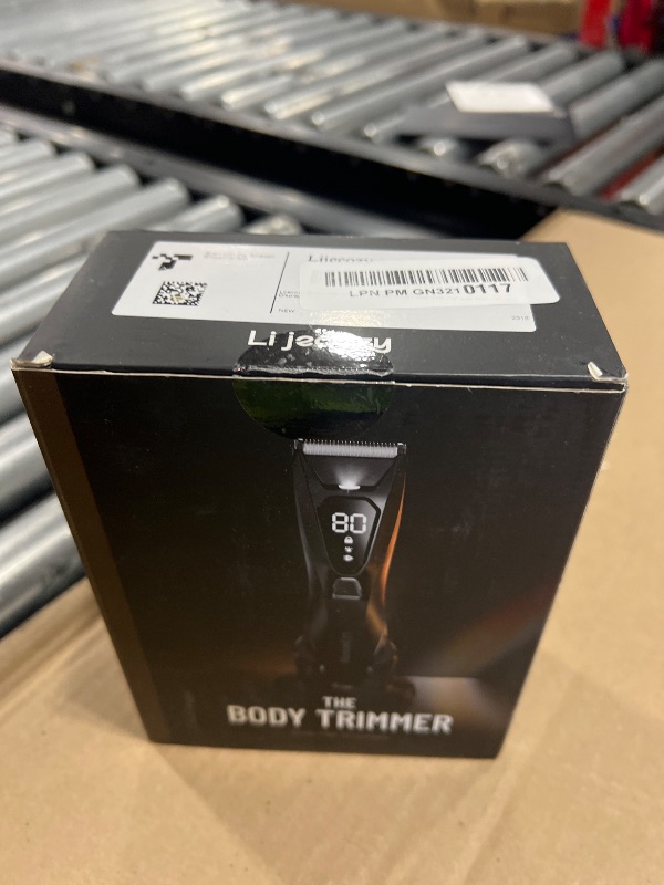 Photo 1 of Lijecozy Body Hair Trimmer for Men: Pubic Hair Trimmer with Wireless Charging & 4000K LED Display, Waterproof Wet Dry Body Groomer for Face Legs, 90Min, Ceramic Blade