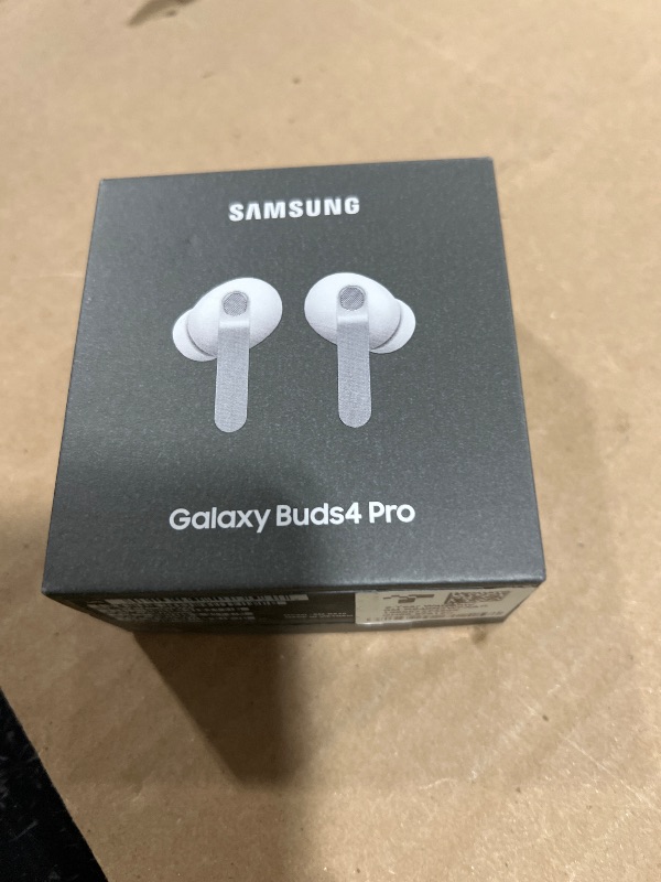 Photo 1 of Samsung Galaxy Buds 4 Pro (2026) AI True Wireless Bluetooth Earbuds, Hi-Res Audio, 2-Way Speaker, ANC 2.0, Optimized Comfort, IP57, Live Translation, White [US Version, 2 Yr Warranty]