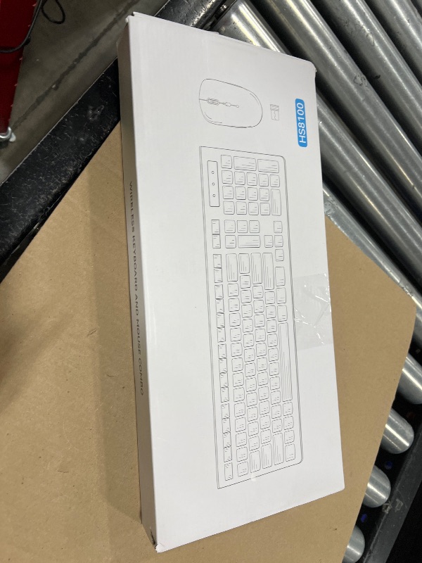 Photo 1 of Wireless Keyboard and Mouse Combo, Full-Sized Wireless Keyboard and Adjustable DPI Mouse, 2.4GHz USB Receiver, Silent Keyboard and Mouse for PC, Windows, MAC, Desktop, Laptop (Avocado Green)