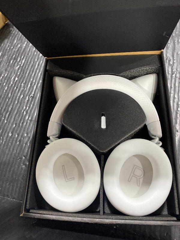 Photo 1 of Razer Kraken Kitty V3 Pro Wireless RGB Gaming Headset: Chroma RGB Kitty Ears - 2.4 GHz, Bluetooth 5.3, USB A - Super Wideband Mic - 40mm Drivers - THX Spatial Audio - Comfortable Ear Cushions - White