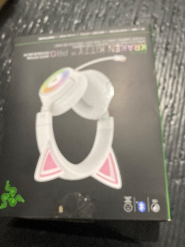 Photo 1 of Razer Kraken Kitty V3 Pro Wireless RGB Gaming Headset: Chroma RGB Kitty Ears - 2.4 GHz, Bluetooth 5.3, USB A - Super Wideband Mic - 40mm Drivers - THX Spatial Audio - Comfortable Ear Cushions - White