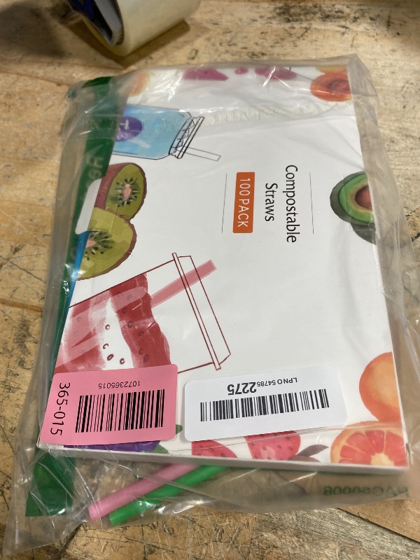 Photo 1 of [100 Pcs] Colorful Disposable Cocktail Short Straws - 5.12'' Long 0.24'' Diameter Plant-Based Drinking Straws for Whiskey Bar Club Coffee Soda Party Cold Drinks