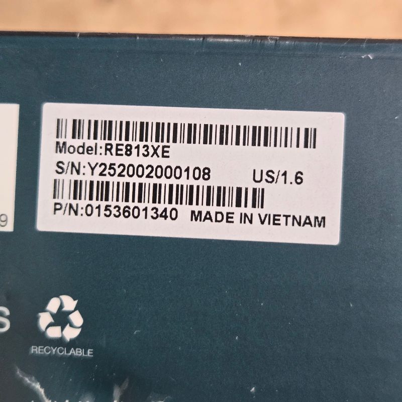 Photo 1 of **FACTORY SEALED**TP-Link RE813XE AXE5400 Wi-Fi 6E Range Extender w/Ethernet Port | 5.4 Gbps Tri-Band Wireless Repeater Amplifier | Up to 2800 Sq. Ft., 96 Devices | 6 GHz Band, 160 MHz | APP Setup | OneMesh Compatible