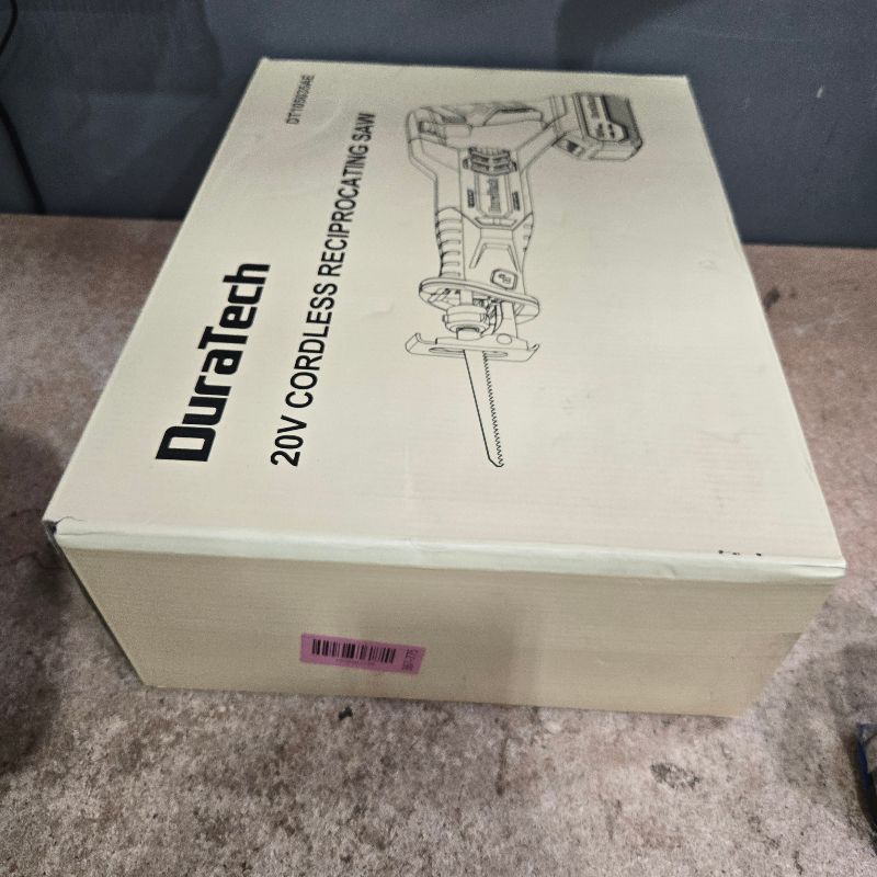 Photo 1 of **JUST THE SAW** DURATECH Cordless Reciprocating Saw with 20V 4.0Ah Li-Ion Battery, 3000SPM, 7/8" Stroke Length, Variable Speed, Tool-Free Blade Change, 4 Saw Blades for Wood & Metal Cutting