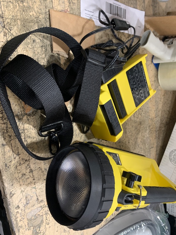 Photo 1 of ***STOCK PHOTO FOR REFERENCE ONLY***Streamlight 45861 E-Spot Firebox 1500-Lumen 110000 Candela Rechargeable Spot Beam Lantern with Dual Rear LEDs, AC/DC Charging, Heavy Duty Shoulder Strap, and Mounting Rack, Orange