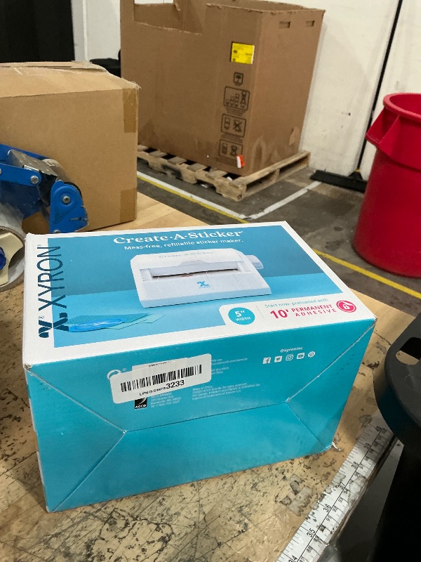 Photo 1 of Xyron Create-a-Sticker, 5" Sticker and Label Maker Machine for Small Business and DIY Crafts, Includes Permanent Adhesive, Pre-Loaded (0501-05-10A)