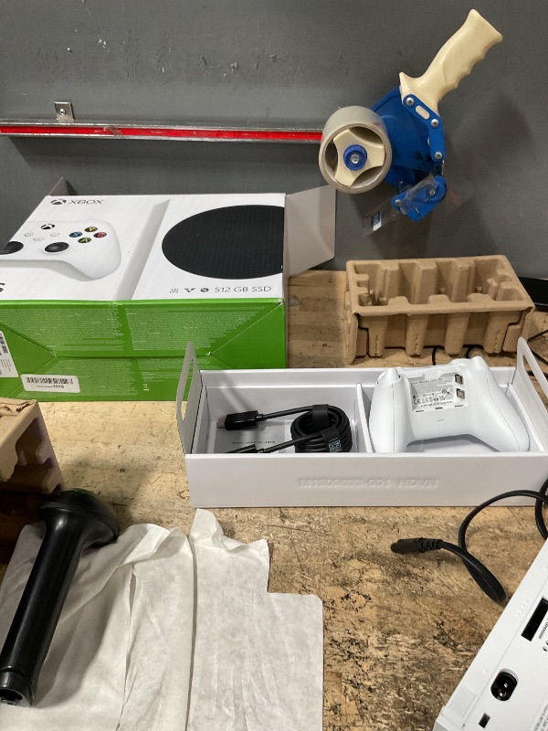 Photo 1 of **PARTS ONLY, POWERS ON BUT NOT FULLY FUNCTIONAL** Xbox Series S - All Digital Gaming Console - 512GB SSD - Includes Wireless Controller - 120FPS - Robot White