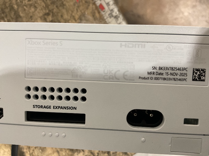 Photo 1 of **PARTS ONLY, POWERS ON BUT NOT FULLY FUNCTIONAL** Xbox Series S - All Digital Gaming Console - 512GB SSD - Includes Wireless Controller - 120FPS - Robot White