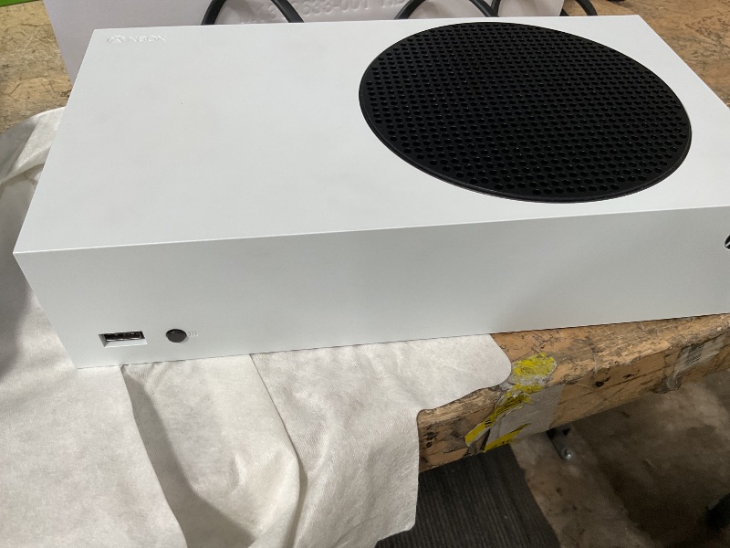 Photo 1 of **PARTS ONLY, POWERS ON BUT NOT FULLY FUNCTIONAL** Xbox Series S - All Digital Gaming Console - 512GB SSD - Includes Wireless Controller - 120FPS - Robot White