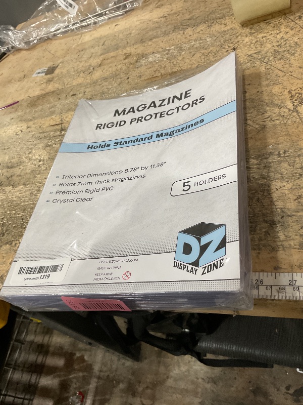 Photo 1 of (5 Count) Display Zone 9x11.5 Magazine Topload Holder - Premium Crystal Clear PVC Sleeves - 7mm Thick Plastic Display Covers - Archival Top Loaders for Standard Magazine Collectors