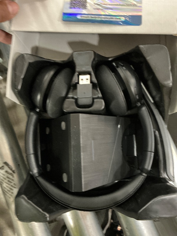 Photo 1 of (2025 Upgraded) Wireless Headset with Mic for Work, Bluetooth Headset with Noise Canceling Microphone with Dongle, Charging Base & Mic Mute, Wireless Headphones for Work from Home/PC/Computer