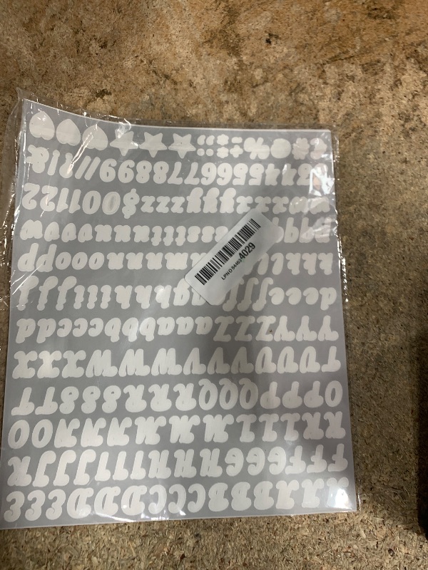 Photo 1 of 0.5 inch Small Letter Sticker, White Vinyl Self Adhesive Alphabet Number Stickers Stick On Letters Alphabets ABC Stickers for DIY Crafts Art Making, Decals for Sign,Notebook, Classroom Decor?White?