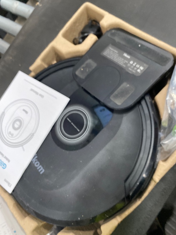 Photo 1 of (MISSING REMOTES) Tikom Robot Vacuum and Mop Combo, 5000Pa Robotic Vacuum Cleaner, 150 Min Max, App & Remote Control, Ideal for Hard Floor, Carpet, Pet Hair, Self-Charge(G8000 Max)
