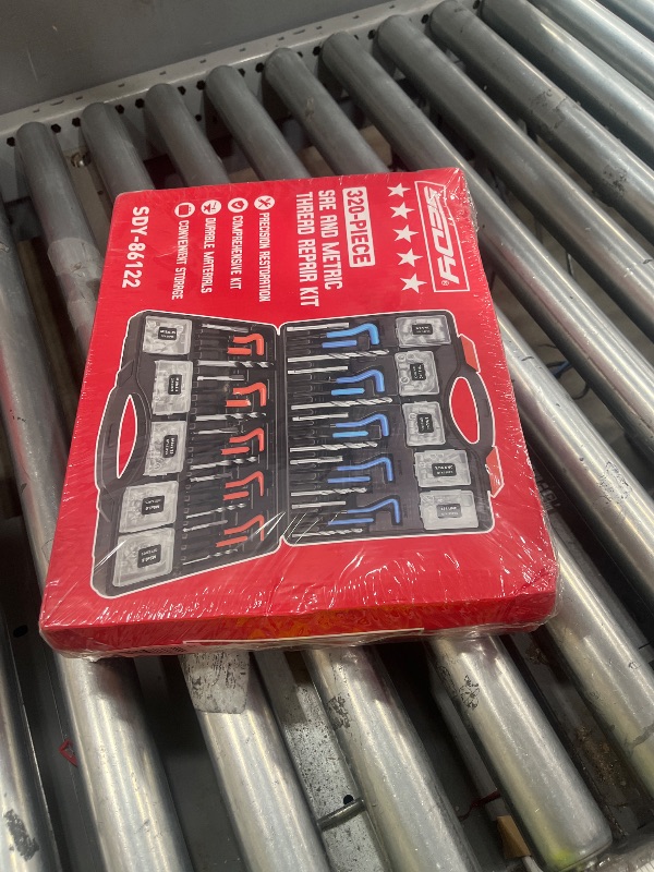Photo 1 of **FACTORY SEALED**SEDY Helicoil Thread Repair Tool Kit: 320-Piece Metric SAE Heli Coil Rethreading Insert Drill Bits Spark Plug Automotive Engine Motor Stud Bolt Tap Universal Threaded Restorer Restoring Rethread