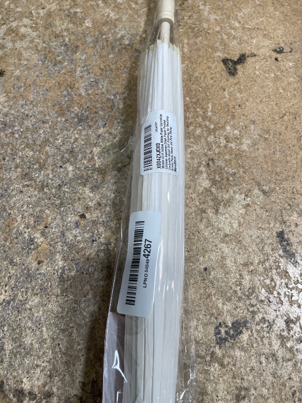 Photo 1 of 1 Piece 23.6 Inch White Paper Umbrellas, Chinese Japanese Oiled Paper Parasols, White Parasols Umbrellas Bulk for DIY Painting Craft, Wedding, Bridal Party, Ceiling Decoration