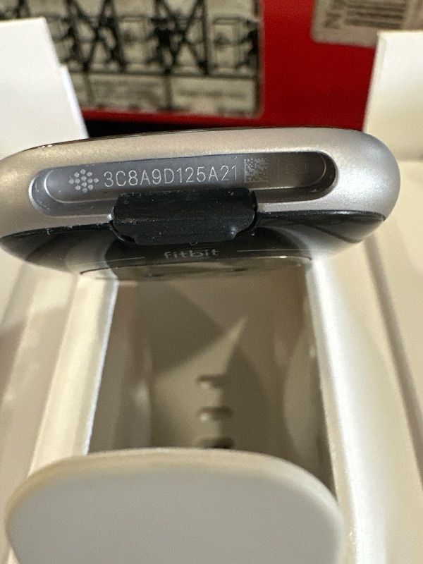 Photo 1 of **PARTS ONLY** Fitbit Sense 2 Advanced Health and Fitness Smartwatch with Tools to Manage Stress and Sleep, ECG App, SpO2, 24/7 Heart Rate and GPS, Lunar White/Platinum, One Size (S & L Bands Included)