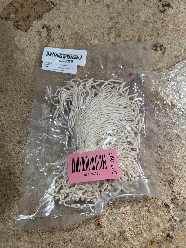 Photo 1 of ***MISSING PARTS***
YALOJE 200 Pcs 8.3 Inch Hang Tag String, Beige Cotton Clothing Tag Rope, Hang String with Plastic Snap Lock Pin Loop Fastener for Label Price Tags Luggage