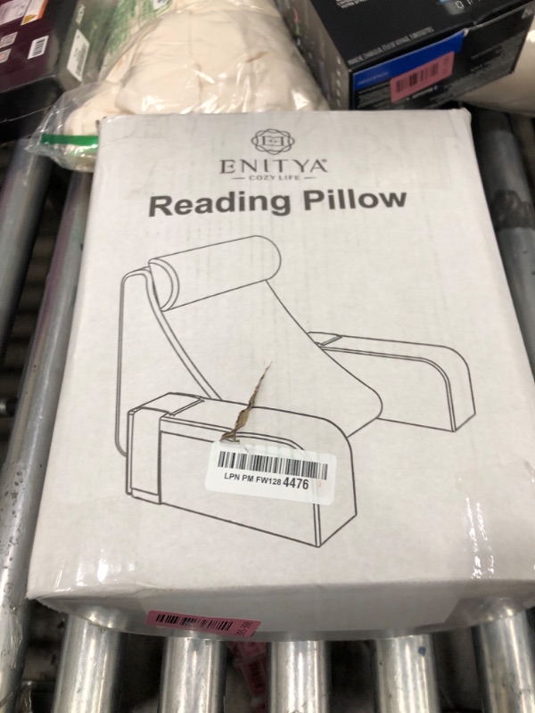 Photo 1 of ** MISSING PARTS**
ENITYA 19" Back Pillow for Bed Sitting up, Big Pockets and Washable Removable Cover, Reading Chair for Watching TV/Reading/Gaming/Resting in Bed, Couch or Floor, Medium(Ivory)