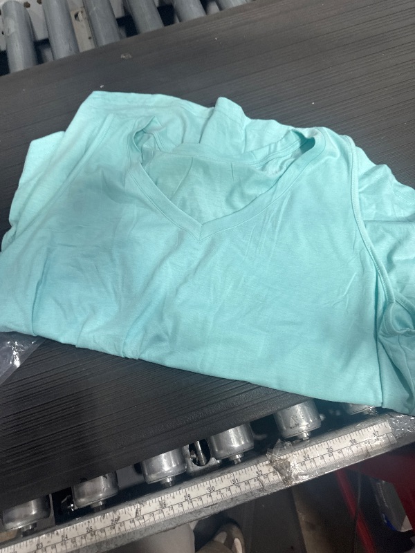 Photo 1 of **TANK TOP STYLE**MAGCOMSEN Women's Cotton T Shirt V-Neck Short Sleeve Shirt Classic-Fit Casual Breathable Tee Summer Basic Tops 2XL