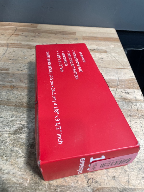 Photo 1 of #10 Envelopes Letter Size Self Seal | 100 Business Mailing Security Peel and Sealing Envelope | 100% Tinted | no 10 White Windowless Legal Regular Plain Envelops Pack | 4-1/8 x 9-1/2 Inches | 24 LB