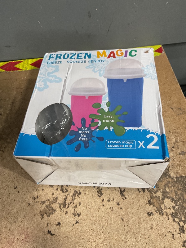 Photo 1 of *ONLY PINK 1* 2PCS Slushie Maker Cup-500ml DIY Magic Quick Frozen Smoothies Cups for Homemade Milk Shake Ice Cream Maker, Portable Cooling Cups, Double Layer Squeeze Slushy Maker Cup, Birthday Gifts for Kids Mom