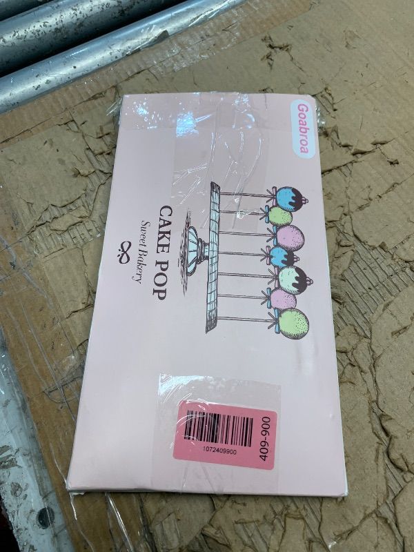 Photo 1 of ***MISSING PARTS***2 Pack Cake Pop Stand with Sticks Kit, Acrylic Lollipop Hold Stand, Clear Cake Pop Display Holder, 15 Holes Candy Pop Holder with 100 Pcs Sticks, 100 Pcs Clear Wrappers, 100 Pcs Gold Twist Ties