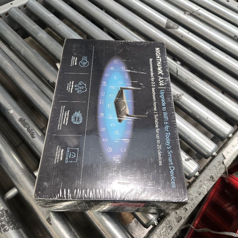 Photo 1 of **FACTORY SEALED** NETGEAR AX3000 Nighthawk AX4 Router New Retail, RAX40-100PES (New Retail Band WiFi 6 4-Stream)