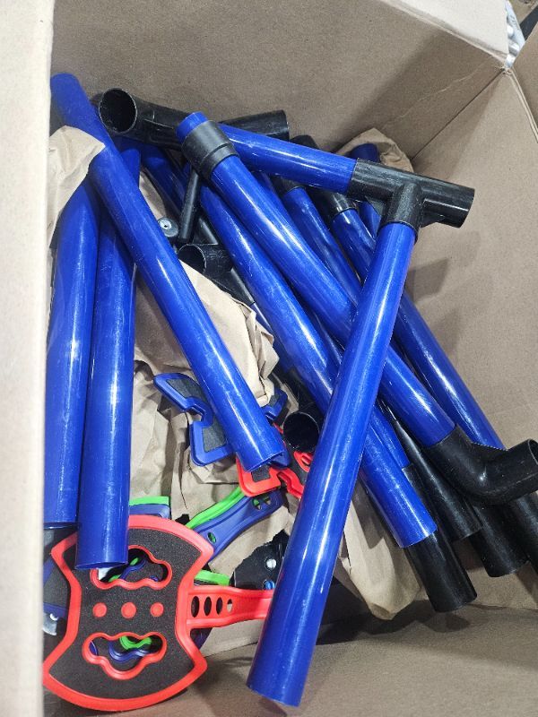 Photo 1 of **MISSING PIECES**Axe Throwing Game for Backyard with Bristle Target & 12 Throwing Axes Set, Indoor & Outdoor Games for Adults, Kids & Family, Yard Games Toys, Axe Throwing Target,Dart Board,Carnival Games(Blue)