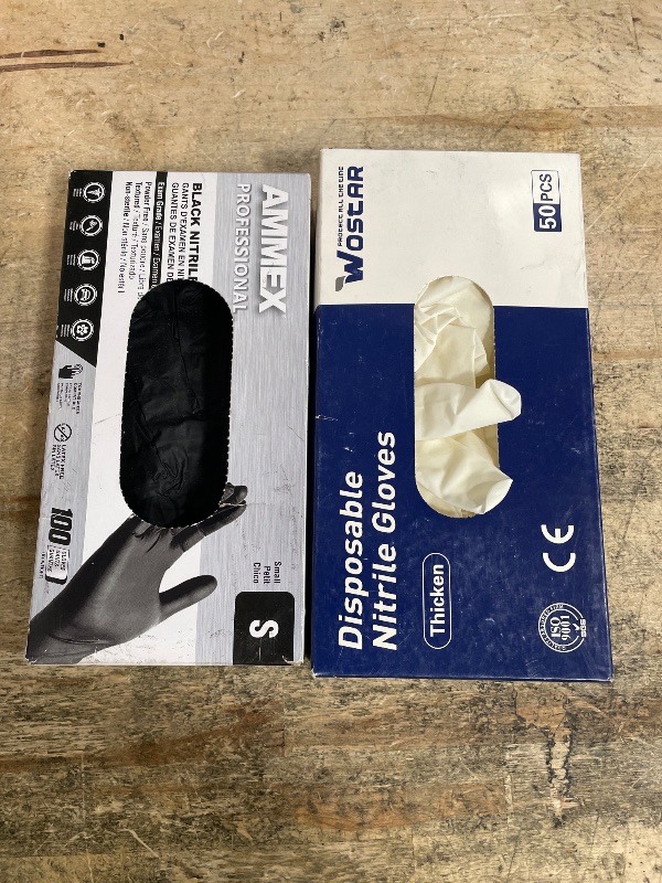 Photo 1 of NITRILE GLOVES BLACK (50) AND WHITE (50)