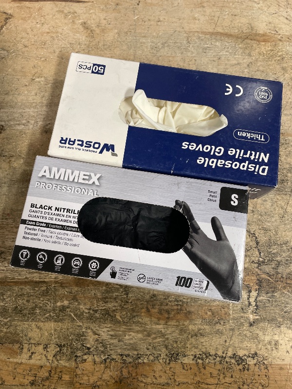 Photo 1 of NITRILE GLOVES BLACK (50) AND WHITE (50)