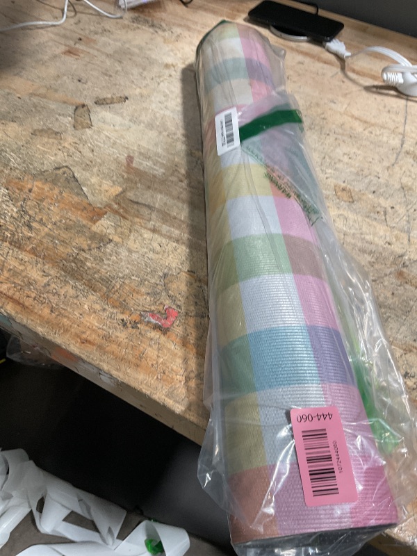 Photo 1 of **dirty/heavily used**
Duraaamo Spring Pastel Checkered Rug, 24 x 35 Inch Checkered Area Rug Outdoor Colored Front Porch Door Mat Welcome Spring Layering Rustic Mat, Entryway Farmhouse Decor