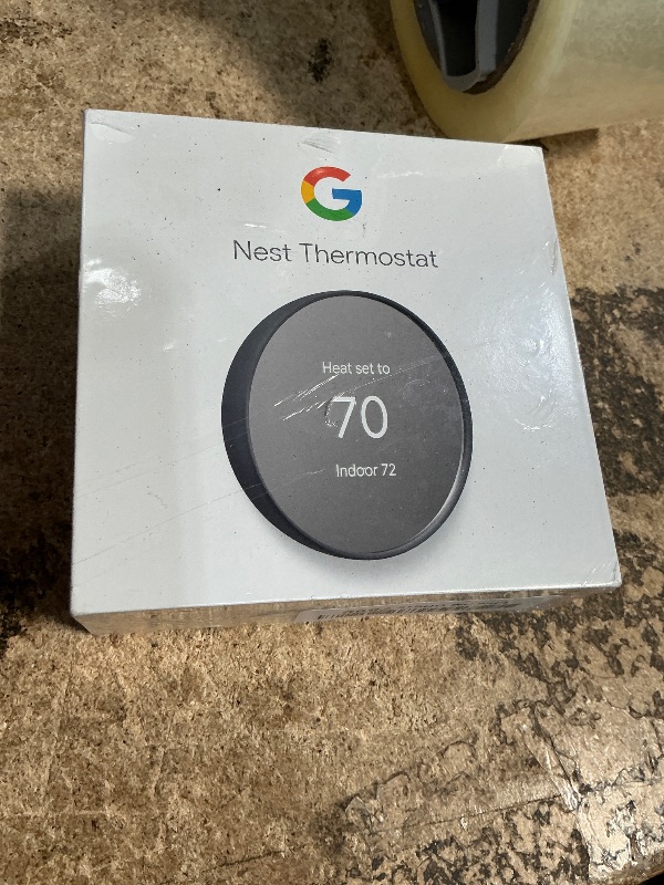 Photo 1 of **FACTORY SEALED** Google Nest Thermostat - Smart Thermostat for Home - Programmable Wifi Thermostat - Charcoal