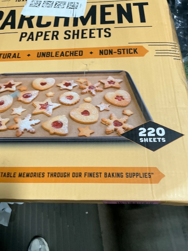 Photo 1 of [220 Sheets] Full Sheet Pan 16 x 24 Inch Parchment Paper Baking Sheets by Baker’s Signature | Precut Silicone Coated & Unbleached – Will Not Curl or Burn – Non-Toxic & Comes in Convenient Packaging