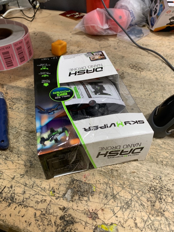 Photo 1 of ***MISSING PARTS***
Sky Viper Dash Nano Performance RC Drone, Fast Safe Indoor Flying, Rechargeable Battery