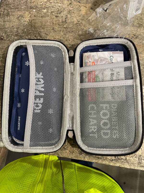 Photo 1 of Insulin Cooler Travel Case,EVA Insulation Travel Medicine Kit with 2 Ice Packs for Diabetes Care,Insulin Pen and Other Diabetic Supplies (Blue)