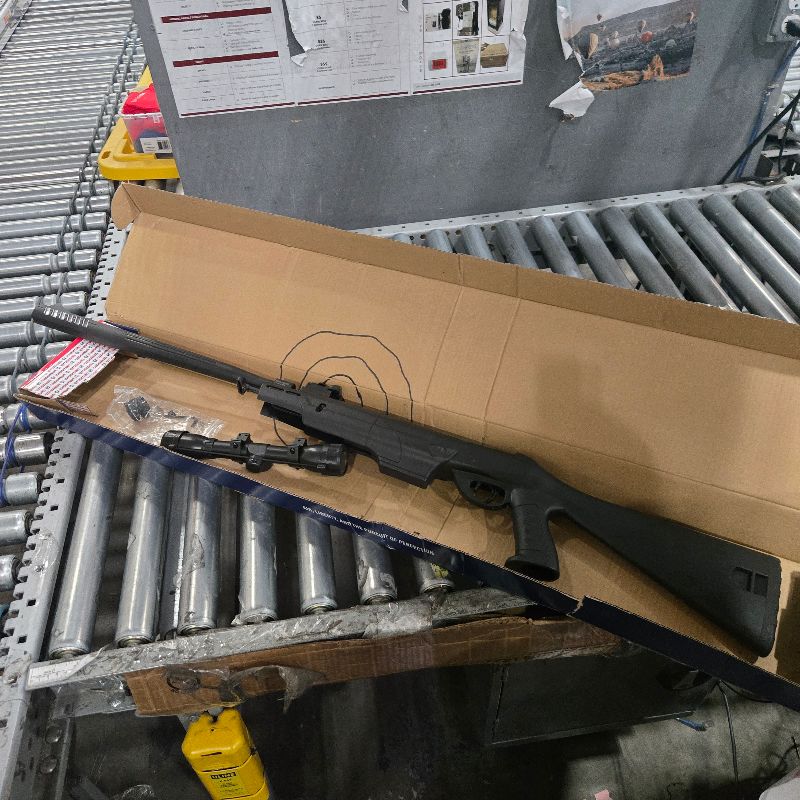 Photo 1 of **FOR PARTS ONLY, HEAVY DAMAGE*** Crosman Magfire Diamondback CMD2SXS .22-Caliber Auto NP Break Barrel Air Rifle and Scope