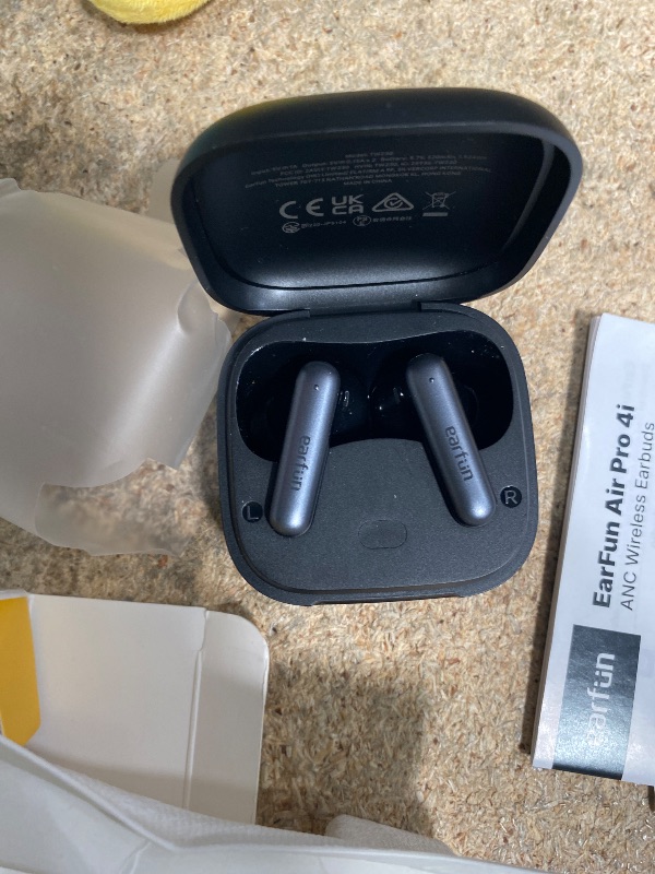 Photo 1 of **LEFT EAR DROPS IN AND OUT**EarFun Air Pro 4i Noise Cancelling Wireless Earbuds, Hi-Res Sound with LDAC, 6 Mics AI ENC Clear Call, 40H Playtime, Multipoint Connection, Surround Sound, Bluetooth 5.4 Earbuds, Wireless Charging