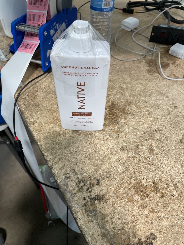 Photo 1 of *****SEE NOTES***Native Body Lotion, Coconut & Vanilla, 48-Hour Hydration for Dry & Sensitive Skin, Made with Plant-Based Moisturizers like Shea Butter, Silicone & Paraben Free, 16.5 fl oz